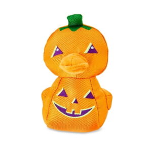 Vibrant Life Halloween Squeaky Plush Dog Toy for Chew Level 1, Pumpkin Duck