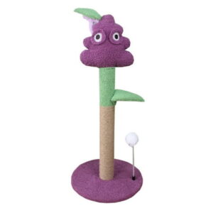 2024 Cat Climbing Tree Sisal Claw Grinding Purple Grape Shape Interactive Multifunctional Cat Tower for Kitten