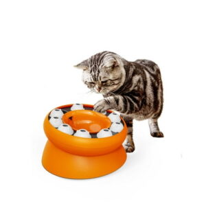 Yikeyo Interactive Cat Puzzle Toy Elevated Enrichment Pet Slow Feeder Dispenser for Dry Food and Treat