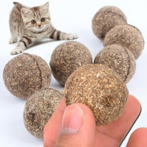 6Pcs Catnip Kiss Compressed Catnip Ball Toys for Cats & Kittens, Natural, Pure & Potent, Fun & Engaging Play