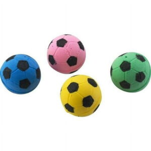 BNJ Ethical Sponge Soccer Balls Cat Toy, 4-Pack