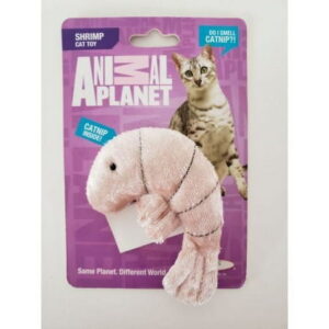 Animal Planet Shrimp Plush Catnip Cat Toy 3″