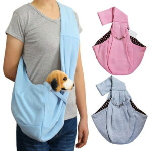 Walbest Dog Sling Carrier Bag with Hands Free Reversible Belts, Safe Comfortable Adjustable Crossbody Shoulder Outdoor Travel Pet Tote Suitable for Small Pet Cat Puppy up