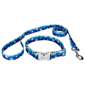 Country Brook Petz® Premium Winter Wonderland Dog Collar and Leash, Small