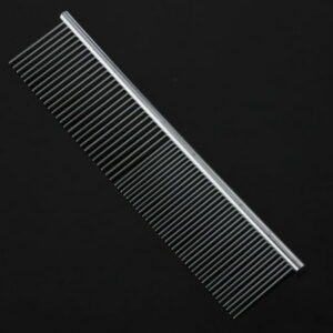 Pet Metal Double Row Teeth Brush, Dog Cat Grooming Hair Comb Rake Tool – M