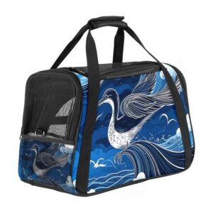 Cat Carriers for Medium Cats, Pet Carrier Airline Approved Dog Carrier for Small Dogs, Puppy Carrier, Soft-Sided Travel Carrier, Ethnic Blue Phoenix Traditional Painting