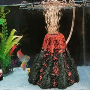 Linjieee7 Coloring Book 8 Years Girl Decor Shape & Tank Bubble Ornament Oxygen Fish Stone Volcano Air Aquarium Aquarium Accessories