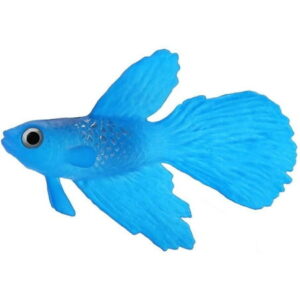 Yazoeiaing Aquarium Decoration Fish Funny Artificial Silicone Small Fish Ornament for Fish Tank (Blue Betta Fish) Q6L-1922