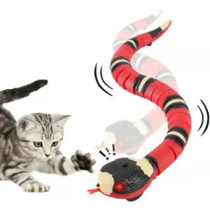 Cat Toys Snake Interactive,Realistic Simulation Smart Sensing Snake Toy,USB Rechargeable,Automatically Sense Obstacles and Escape,Moving Electric Tricky Snake Cat Toys for Indoor Cats Dogs
