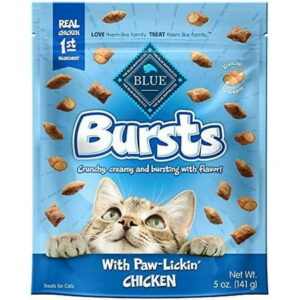 Blue Buffalo Bursts Crunchy Cat Treats, Chicken 5-oz Bag Chicken 5 Ounce (Pack of 1)