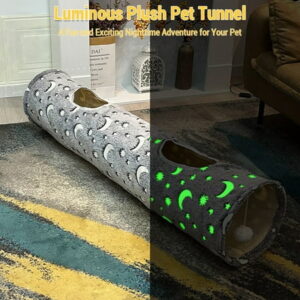 Anself Cat Tunnels for Indoor Cats, Collapsible Cat Play Toy for Kitten, Puppy, Rabbit