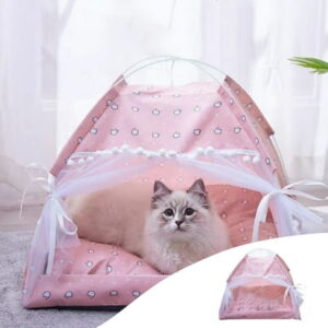 Ozmmyan Cats Dogs Bed For Indoor Cats Dogs Bed, Cats Dogs Cave Bed, Warm Enclosed Covered Cats Tent,Outdoor Cave Bed House For Cats,Puppy Or Small Pet With Ventilation Clearance