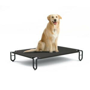 YUFU Cooling Elevated Dog Bed, Raised Dog Cot with Washable Mesh, Indoors & Outdoors, Black, Extra Large