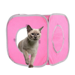 Bangcool Cat Cube Funny Collapsible Pop-up Cat Tunnel Toy Cat Tent Cat Bed for Kittens