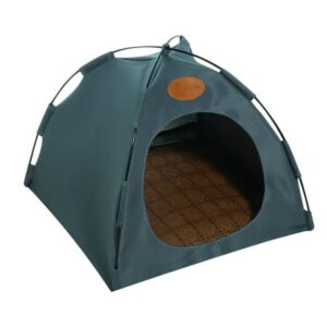 Foldable Breathable Pet Shelter Washable Pet Tent with Double Cushion Dog and Cat Tent Shelter