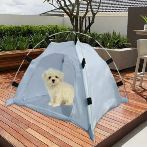 Pet Teepee Tent for Dogs, Dog Cat Teepee Bed, Portable &Washable Dog Houses Indoor Outdoor Puppy Beds for Small Dogs Cats Rabbits with Waterproof Canvas Roof