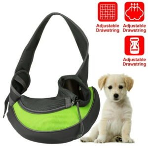 TeqHome Pet Dog Sling Carrier Dog Sling with Net Bag for Carrier Dogs Cats Hands Free Pet Bag Dog Sling Backpack