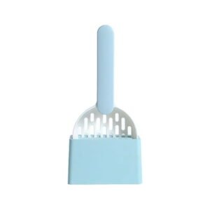 Duklien Pet Supplies Cat Litter Scoop Long Handle Abs Plastic Cat Litter Scoop Fit for Most Kind Of Cat Litter Cat Litter Box and Scoop Holder Durable and Easy to Clean (B)