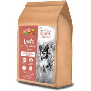 Wild Animal Croquettes Premium Pour Chiens, Saumon Avec Truite, Patate Douce Et Asperge, Sans Céréales, Lot De 1 (1 X 2 Kg)