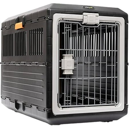 Mirapet USA Pet Carrier & Crate 22″ – Premium Collapsible Design for Cats and Dogs – Portable Kennel for Small Pets – Indoor/Outdoor – 360-Degree Ventilation & Hard Plastic