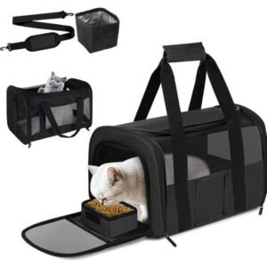 Cat Carrier, Animal Carriers,Soft Sided Cat Carriers,Foldable Pet Travel Carrier for Small Medium Cats Puppies Dogs Up to 15 Lbs,Carrier for Travel Vacation Leisure Hiking
