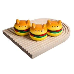 TIIFSWHS Slow Toy Puff Dog Bread Release Stress Eat and Play Rot 6 Cm