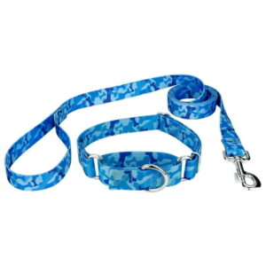 Country Brook Petz® Blue Bone Camo Martingale Dog Collar and Leash, Large