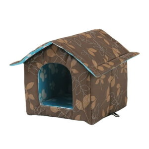 Cat House Dog House Outdoor Indoor Winter with Self Warming Pad Heat Insulated Shelter Enclosure Rabbits Portable Collapsible Tent for Feral Animals Dog House Indoor Cat Houses for Indoor Cats