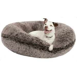 Signature Frosted Willow Luxury Shag Extra Plush Faux Fur Bagel Pet/ Dog Bed