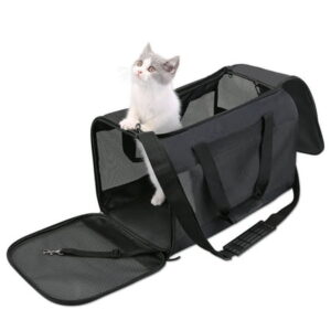 Kripyery Pet Carrier Breathable Foldable Portable Labor-saving Large Space Hanging Out Tool Convenient Diagonal Cat Pet Backpack for Kitten