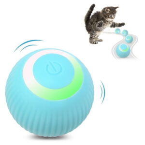 Petbobi Interactive Cat Toys Ball Automatic Rolling & USB Rechargeable with LED Light for Indoor Playing, Green