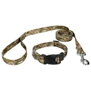 Desert Viper Camo Deluxe Dog Collar and Leash, Extra Large