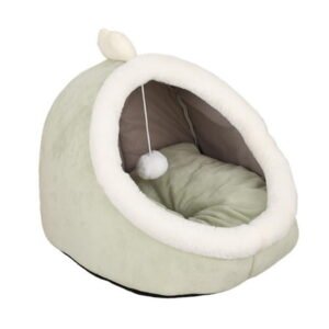 Gazechimp Cat Bed Warm Soft Plush Sleeping Cushion Pad Pets Supplies Light Green S