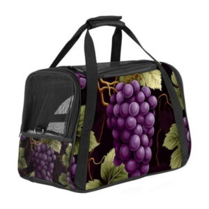 Grape Carrier with Fabric 900D Oxford Cloth Material, Sherpa Base, and Nylon Webbing – Large 17x10x11.8 Inch Pet Bag