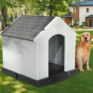 “Indoor Outdoor Durable Doghouse for Small-Medium-Large Dogs with Insulated Construction and Air Vents”