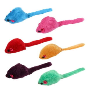 Cat Toys Supplies,12Pcs Pet Cat Toy Plush Little Mouse Shaped Cat Toy Realistic Sound Pet Toys