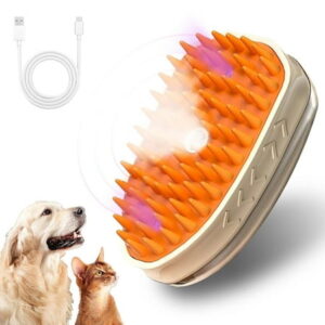 Cat Steam Brush for Shedding, 4 in 1 Grooming Brush, Steamy Self-Cleaning Slicker Brushes for Cats & Dogs