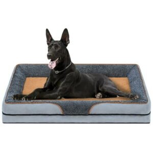 PayUSD Dog Beds for Large Medium Small Dogs Orthopedic Pet Bed Sofa Supportive Egg Crate Foam Animal Couch with Removable Washable Cover Non Skid Bottom S to XL