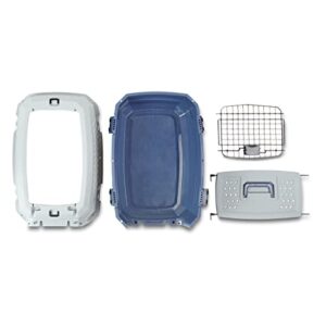 Amazon Basics - 2-Door Top-Load Hard-Sided Dogs, Cats Pet Travel Carrier, Gray & Blue, 22.8"L x 15.0"W x 13.0"H - Image 9