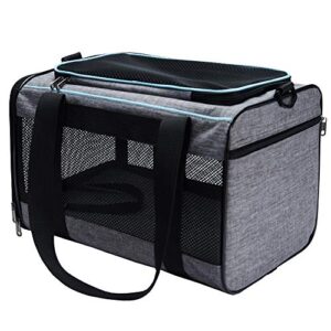 Vceoa 17.5x11x11 Inches Cat, Dog Carrier for Pets Up to 16 Lbs, Soft-Sided Cat Bag Animal Carriers Travel Puppy Carry As a Toy of Fabric Pet Home - Image 2