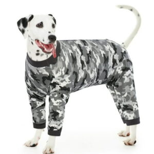 Kuoser Dog Recovery Suit Long Sleeve Dog Onesie After Surgery, Camouflage, L