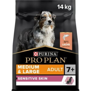 Medium & Large Adult 7+ Sensitive Skin Riche En Saumon – 14 Kg – Croquettes Pour Chiens De Moyenne Et Grande Taille De Plus De 7 Ans Ayant Une Peau Sensible