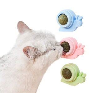 Arroyner Rotatable 3-Piece Catnip Balls with Double-Sided Tape, Assorted