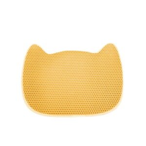 BESTSKY Cat Litter Mat,Foldable for Easy Storage Litter Mat,Soft and Eco-Friendly EVA Material Cat Stuff,Orange,18in