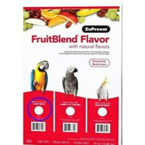 ZuPreem FruitBlend Flavor Pellets Bird Food for Large Birds, 35 lb – Daily Blend Made in USA for Amazons, Macaws, Cockatoos