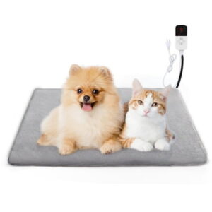 ZALALOVA Pet Heating Pad for Dogs,24x18in Cats Heating Pad Indoor Electric with Timer, 9 Level Temperature Dog Heating Pad Waterproof Heated Dog Pad Mat