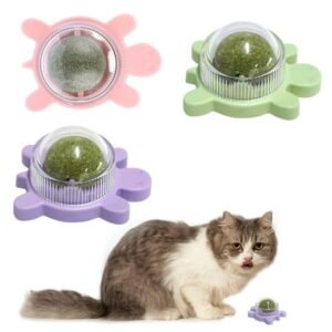 3 Pack Catnip Balls for Cats Wall for Cats, Tortoise Shaped Catnip Cat Toys for Indoor Cats, Cat nips Organic Ball, Cute Cat Toy