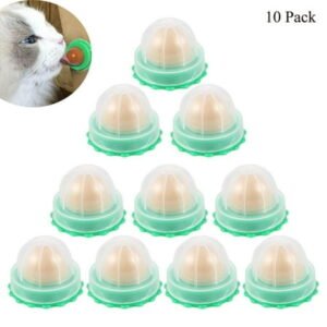 Catnip Wall Ball – Cat Nip Treats Lickable Pet Catnip Cat Lickable Treat Cat Teeth Toy Cat Snacks Cat Sugar Ball Candy Kittens Squash Ball, 10pack