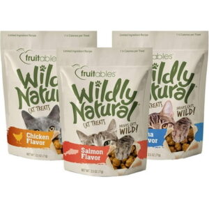 Fruitables Wildly Natural 2.5 Ounce Grain Free Tuna Treat for Cats Pack of 3