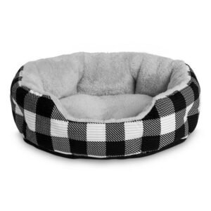 Vibrant Life Cuddler Black White Buffalo Cat-Dog Bed